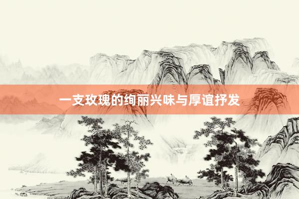 一支玫瑰的绚丽兴味与厚谊抒发
